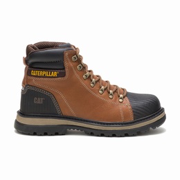 Caterpillar Foxfield Steel Toe Work Férfi Bakancs Barna, HU-A001